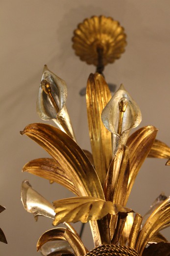антикварная люстра из бронзы и позолоты, 20 век