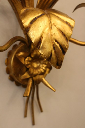 антикварные бра из бронзы и золота, 20 век