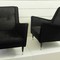 Pair Of Black Armchairs, Italy
