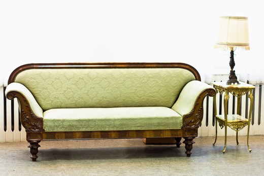 antique sofa in mahogany