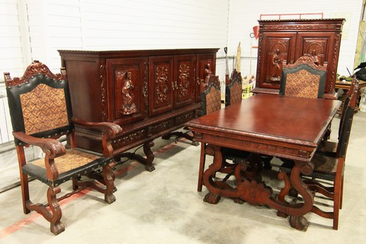антикварная мебель - набор столовой