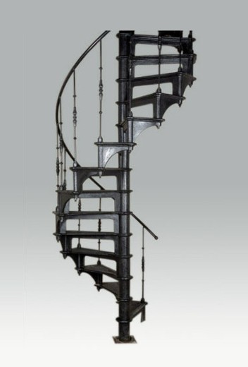 vintage metal winding stairs