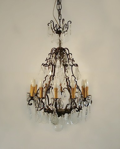 vintage 8 light chandelier