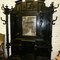 antique large hall stand in ebony wood,