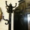 antique large hall stand in ebony wood,