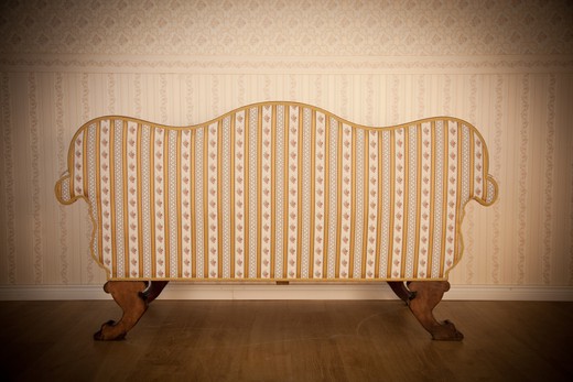 antique sofa with carving