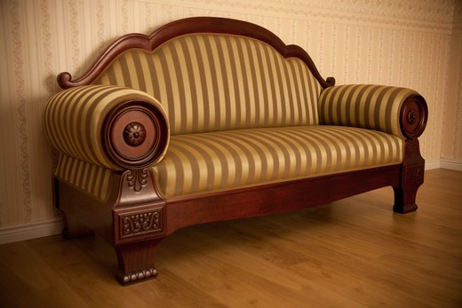 antique sofa in mahogany