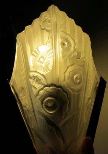 old pair art deco style sconces