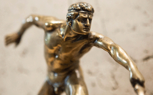 vintage gladiator sculpture