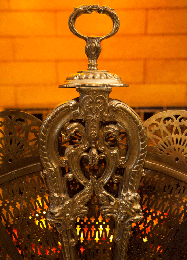 old firescreen fan shape