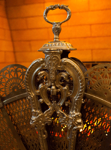 bronze firescreen antique