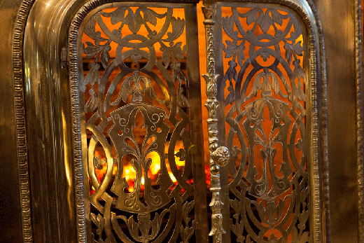 fireplace insert bronze antique
