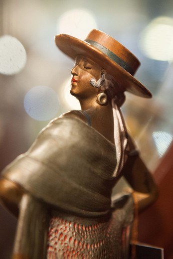 винтажная скульптура танцовщица из бронзы и мрамора