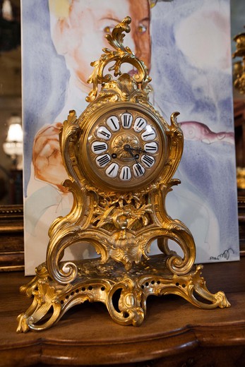 каминные часы из бронзы антиквариат