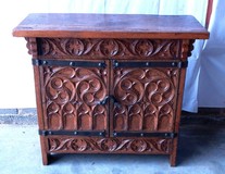 Small Neo-Gotic Cabinet 1900 Oak