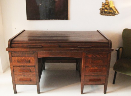антикварная мебель - письменный стол из дуба