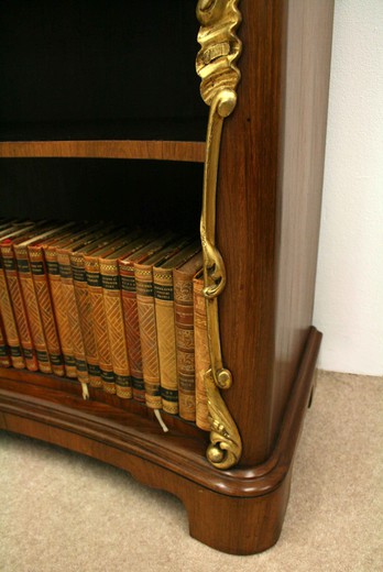 антикварный книжный шкаф, 19 век, красное дерево