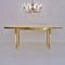 antique brass and lacquer dining table