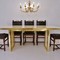 antique brass and lacquer dining table