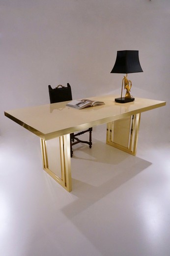 мебель из латуни - обеденный стол арт-деко