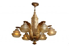 antique art deco simonnet chandelier