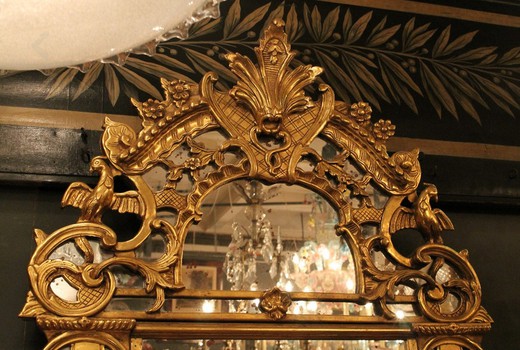 старинное зеркало в стиле ампир, дерево с золочением