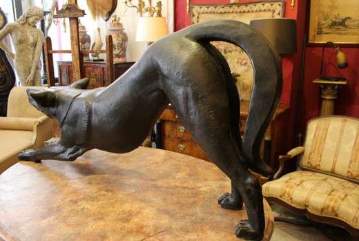 антикварная скульптура собака, автор talmar