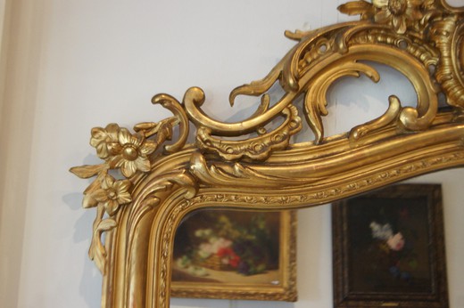 зеркало с сусальным золотом антиквар