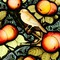 stained glass birds and apples 3 pieces