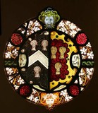 Victorian antique stained glass window