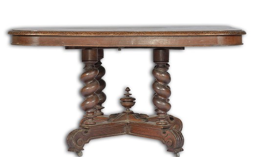 антикварный стол со стульями луи 14