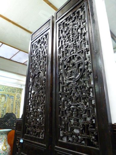 антикварные панели в азиатском стиле
