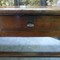 An antique Spanish table in chestnut with 3 drawers