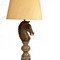antique pair of horses table lamps