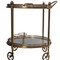 antique glass and brass drink trolley