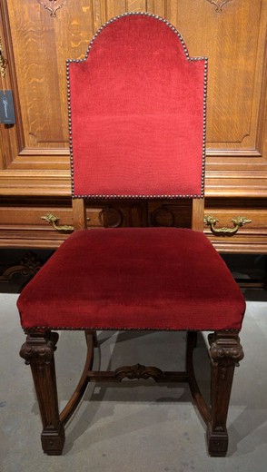 винтажный гарнитур из 6 стульев льеж, 20 век