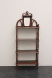 Antique shelf with a mirror