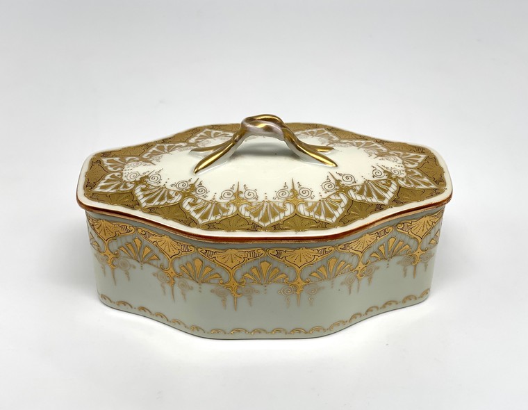 Antique porcelain casket