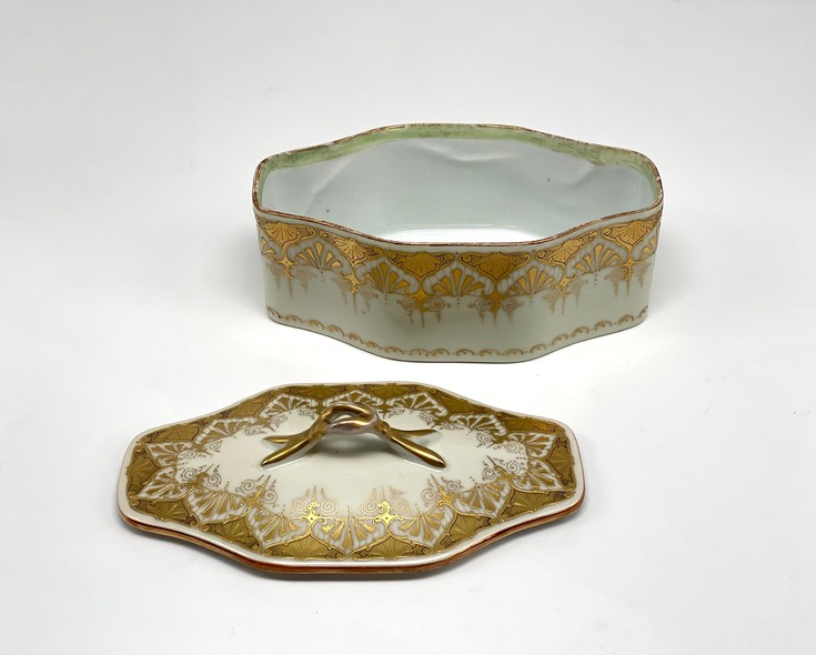 Antique porcelain casket