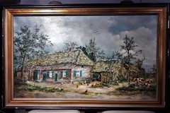 Antique painting "Rural landscape"