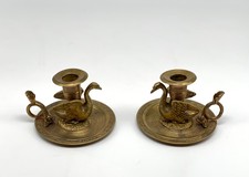 Antique pair candle holders