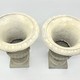 Antique paired flower pots