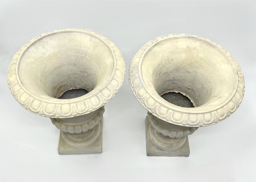 Antique paired flower pots