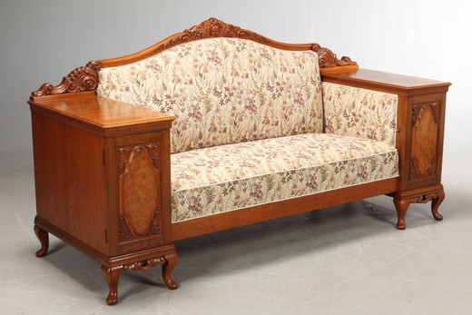 old sofa with drawers in wood northland 20th century (1920)