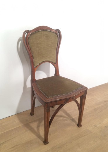 антикварные стулья из ореха в стиле модерн, 20 век