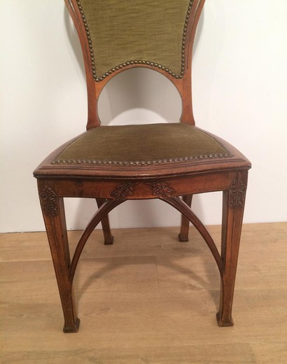 винтажные стулья из ореха в стиле модерн, 20 век