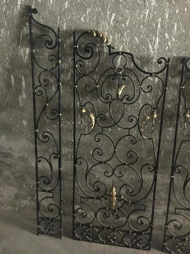 винтажные ворота в стиле ар деко из чугуна, 20 век