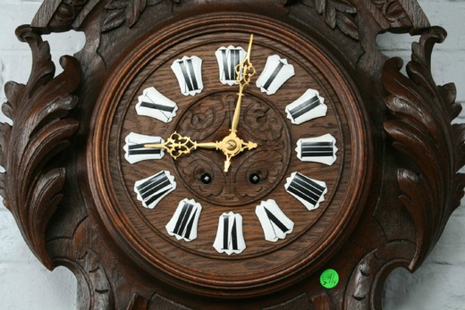 винтажные настенные часы из дуба, 19 век