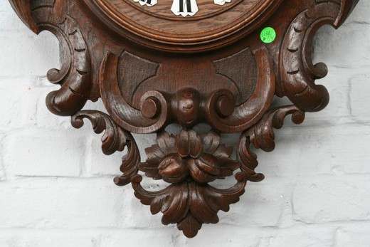антикварные часы блэк форест 19 века, дуб