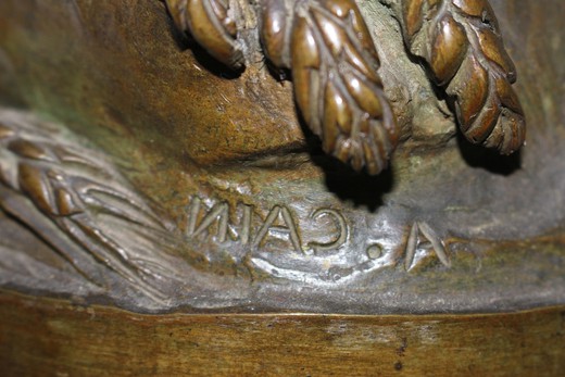 бронзовая скульптура петуха, 19 век, антиквариат